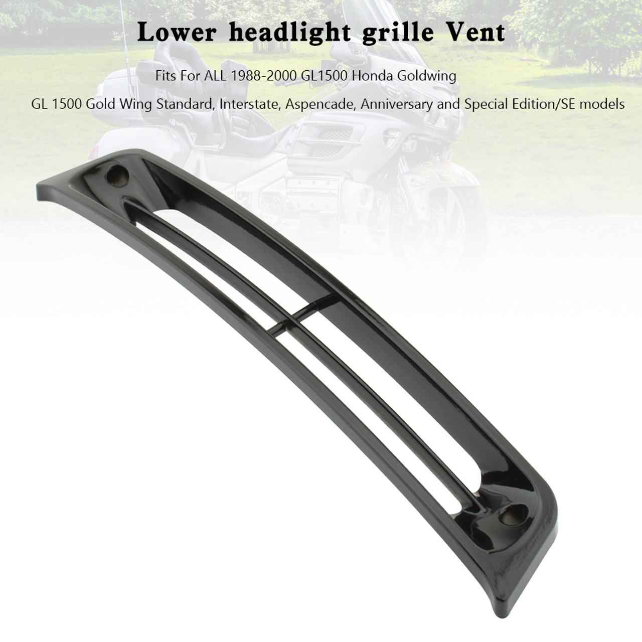 Lower headlight grille Vent fairing For Honda Goldwing GL1500 1988-2000 Black