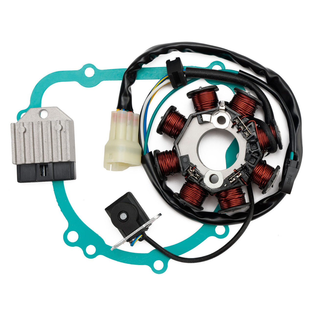 Generator Stator Regulator & Gasket For Kawasaki Wind 125 BR 125 BR125-B2 2005