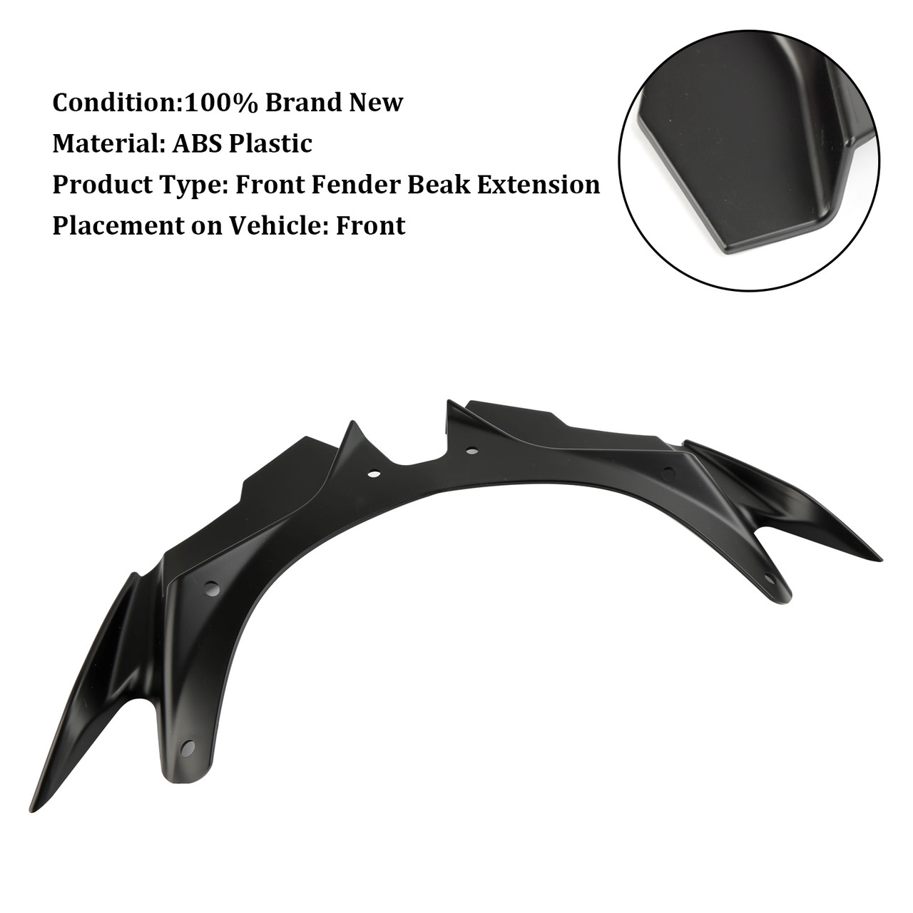 Front Fairing Wing Beak Shell Cover For Kawasaki ZX4R ZX4RR ZX25R 22-24 Black