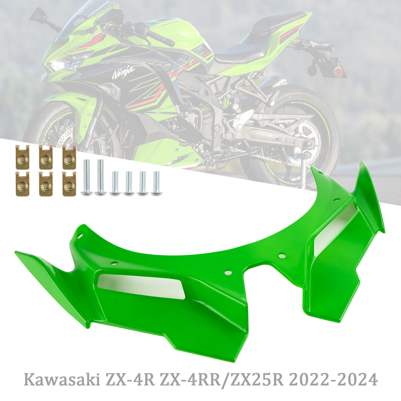 Front Fairing Wing Beak Shell Cover For Kawasaki ZX4R ZX4RR ZX25R 22-24 Green