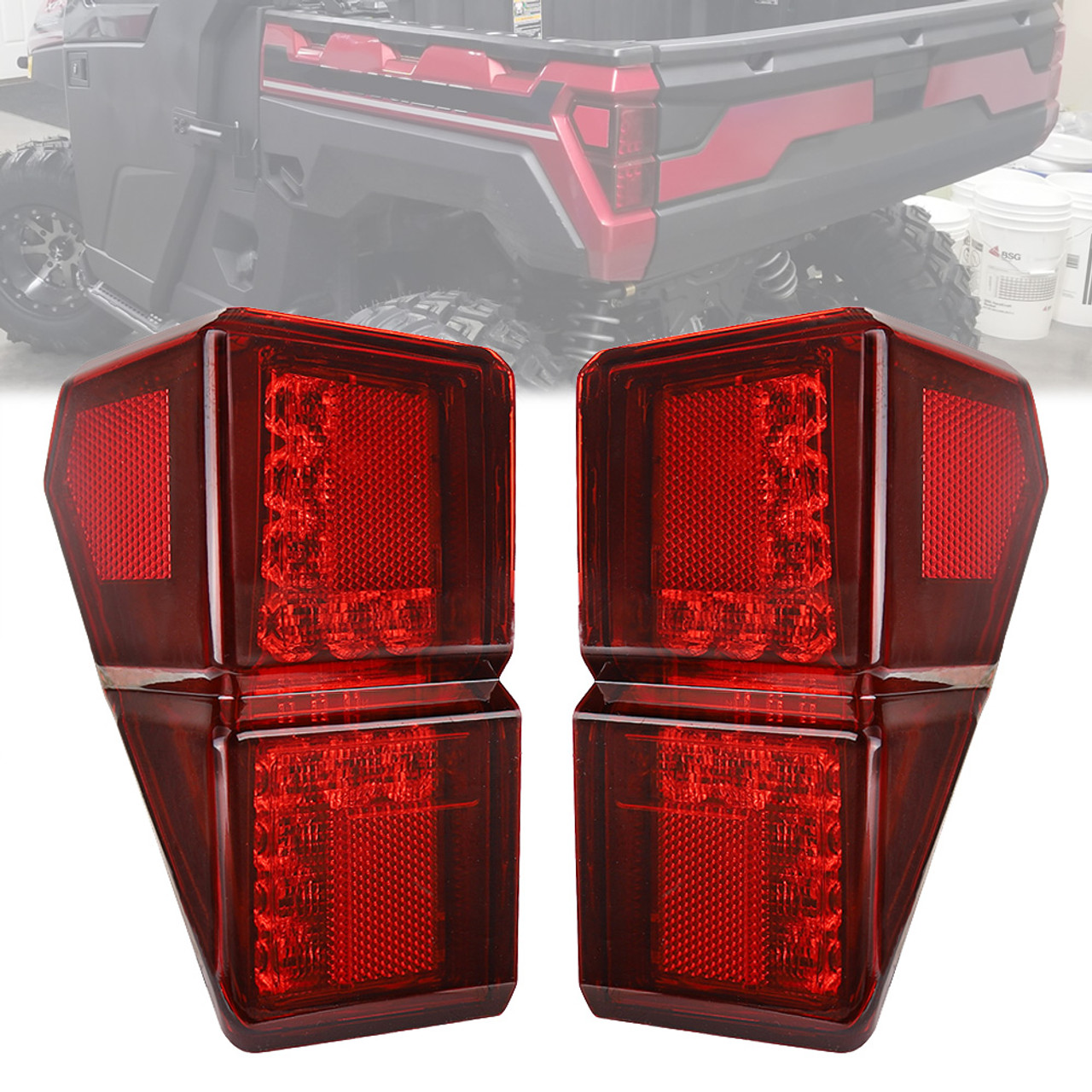 LED Tail Light Brake Light For Polaris Ranger Crew XP 1000 2018-2021 2413766 Red