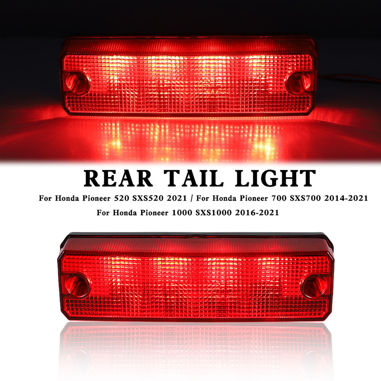 33700-HL3-A01 Rear Tail light Assembly For Honda Pioneer 520 700 1000 2014-2021 Red