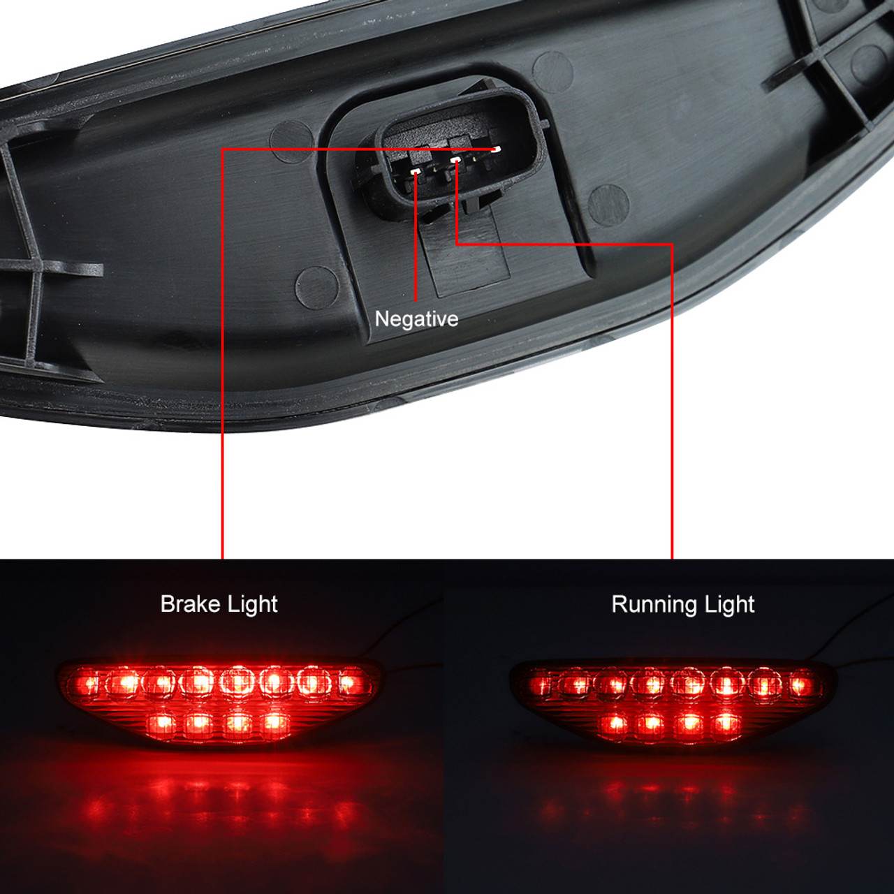 LED Tail Light Rear Brake Taillight For HONDA TRX450R & TRX450ER 2006-2014 Black