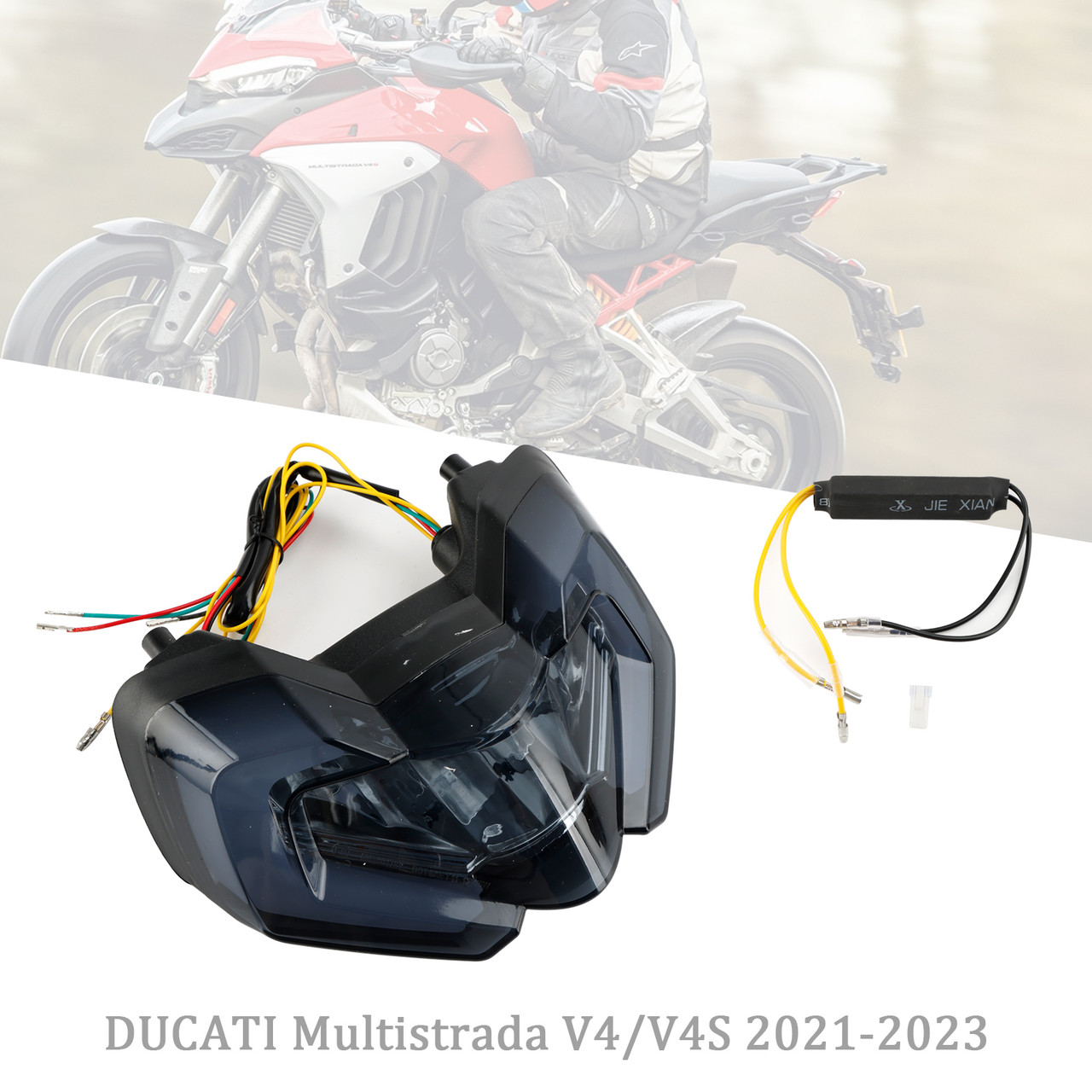 Tail Light Integrated Turn Signals For DUCATI Multistrada V4S V4 110 21-23 Black