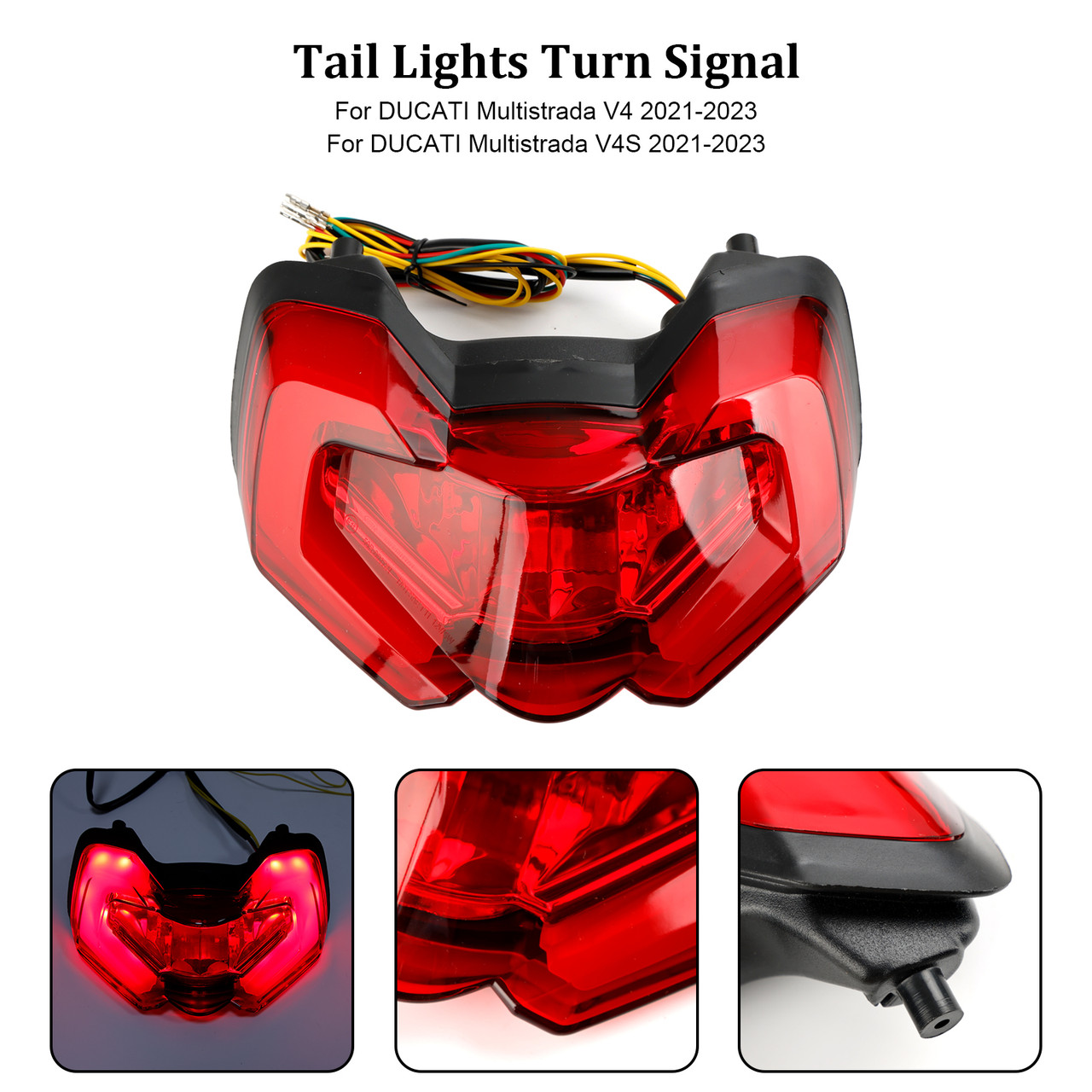 Tail Light Integrated Turn Signals For DUCATI Multistrada V4S V4 110 21-23 Red