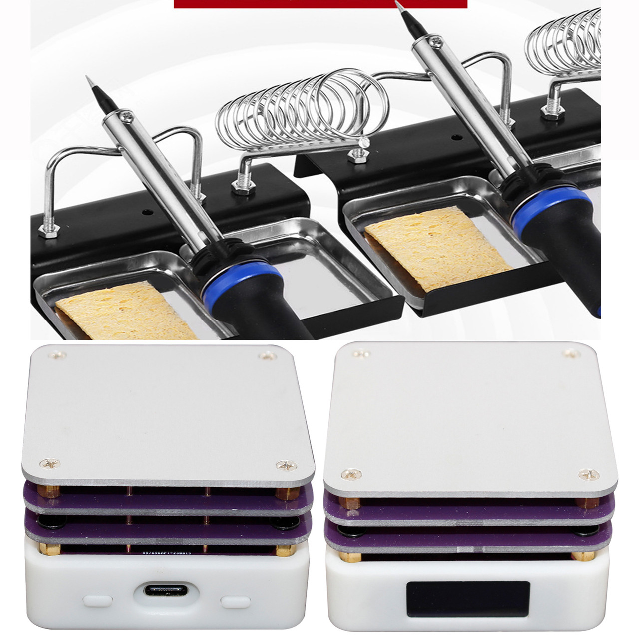 65W Mini Hot Plate PCB Board Soldering LCD Display Soldering Heater Station Option 1