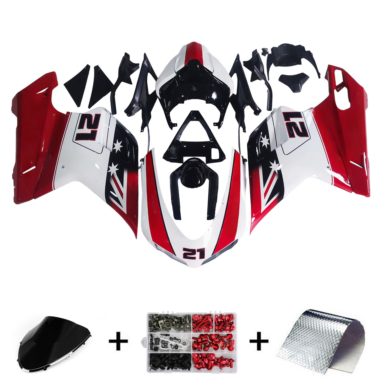 2007-2011 Ducati 1098/1198/848 Amotopart Fairing Kit Generic #2