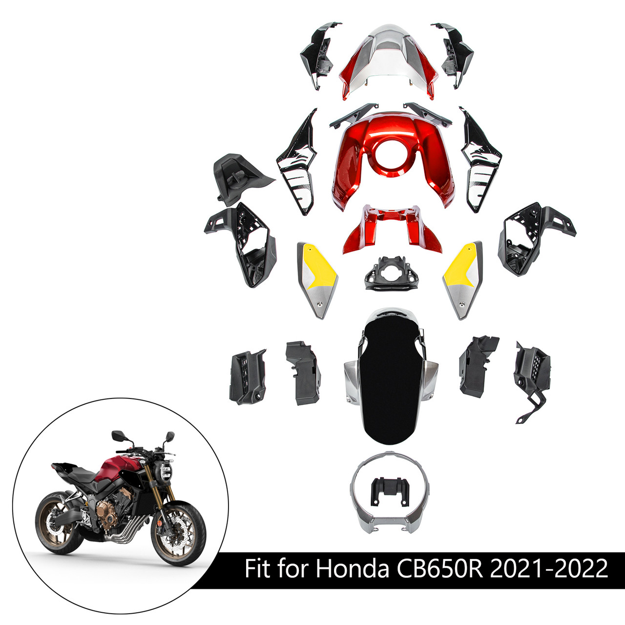 2021-2023 Honda CB650R Amotopart Fairing Kit Generic #50 - Mad Hornets