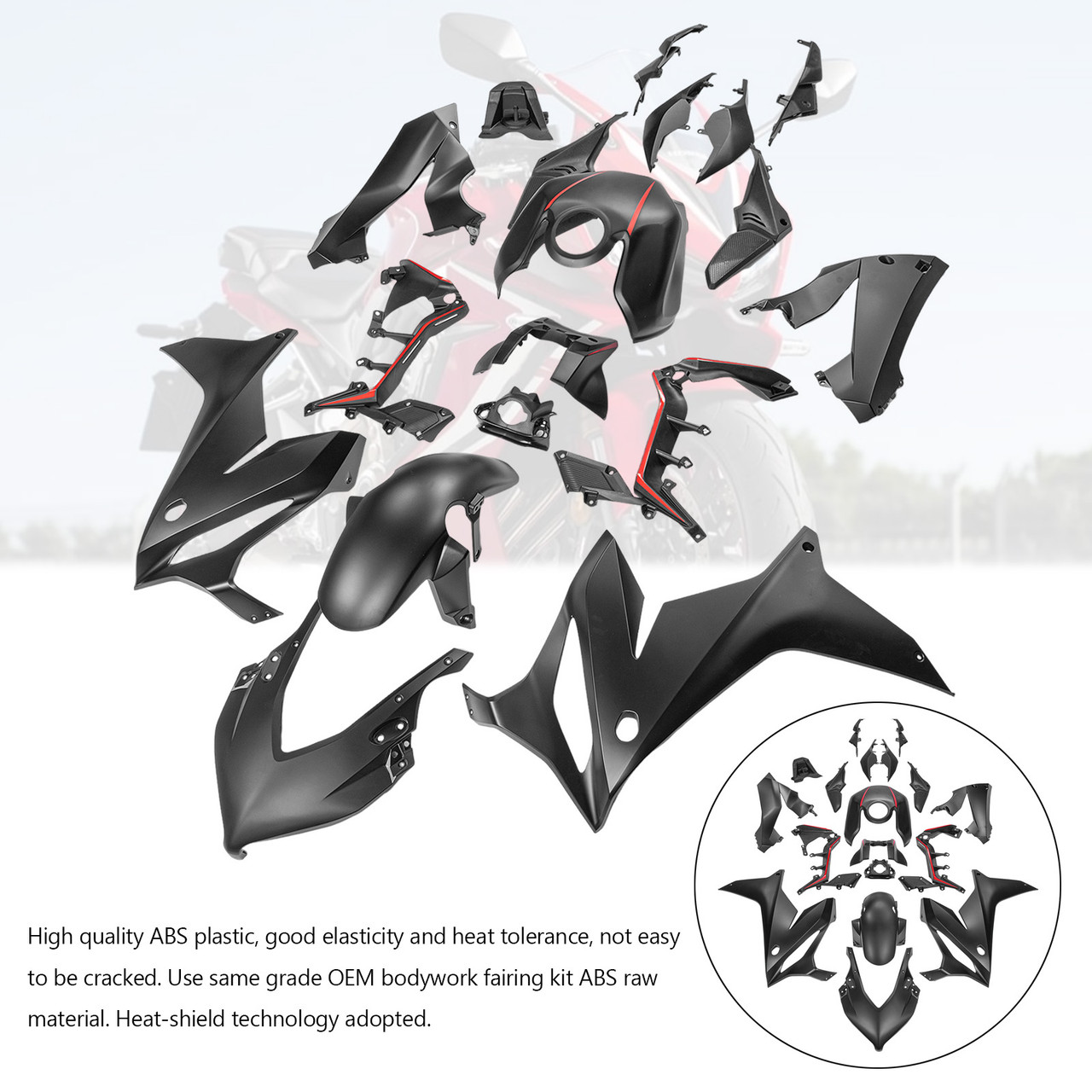 2019-2020 Honda CBR650R Amotopart Fairing Kit Generic #55