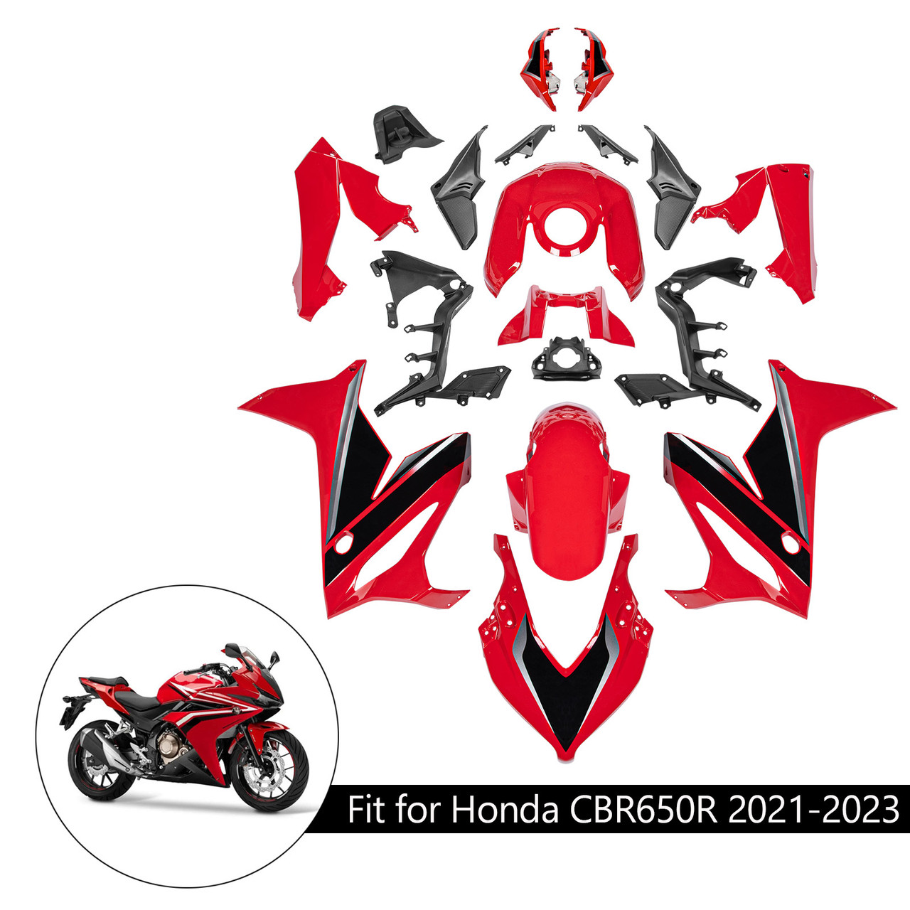 2021-2023 Honda CBR650R Amotopart Fairing Kit Generic #62