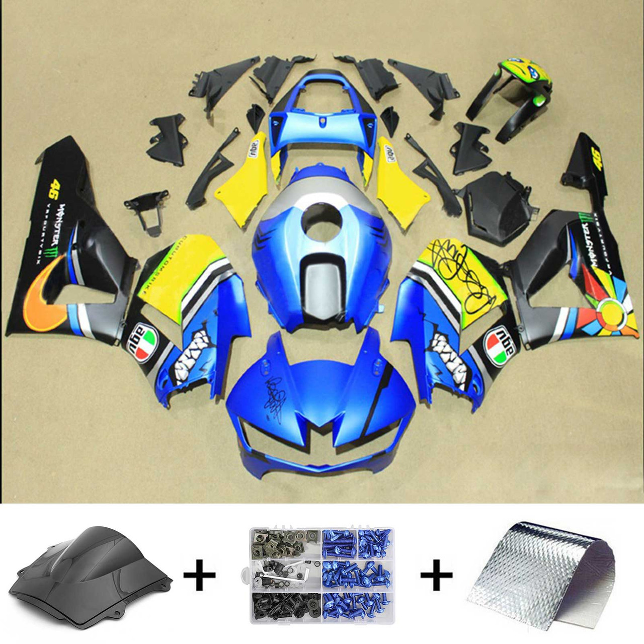 2013-2021 Honda CBR600RR Amotopart Fairing Kit Generic #145