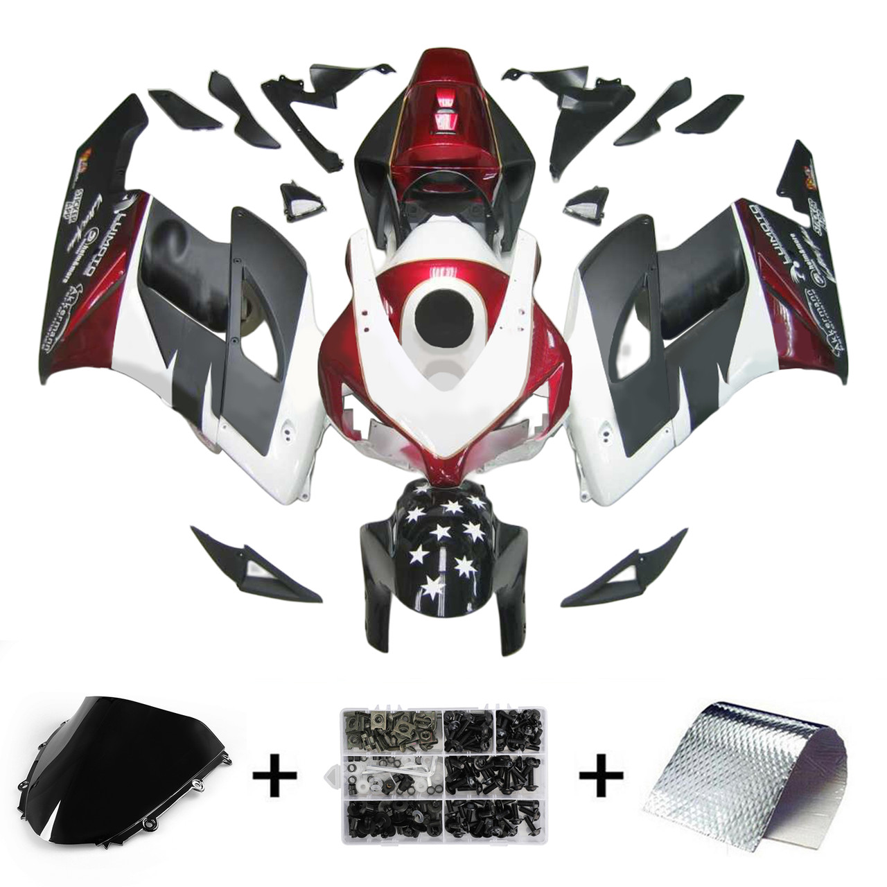 2004-2005 Honda CBR1000RR Amotopart Fairing Kit Generic #126