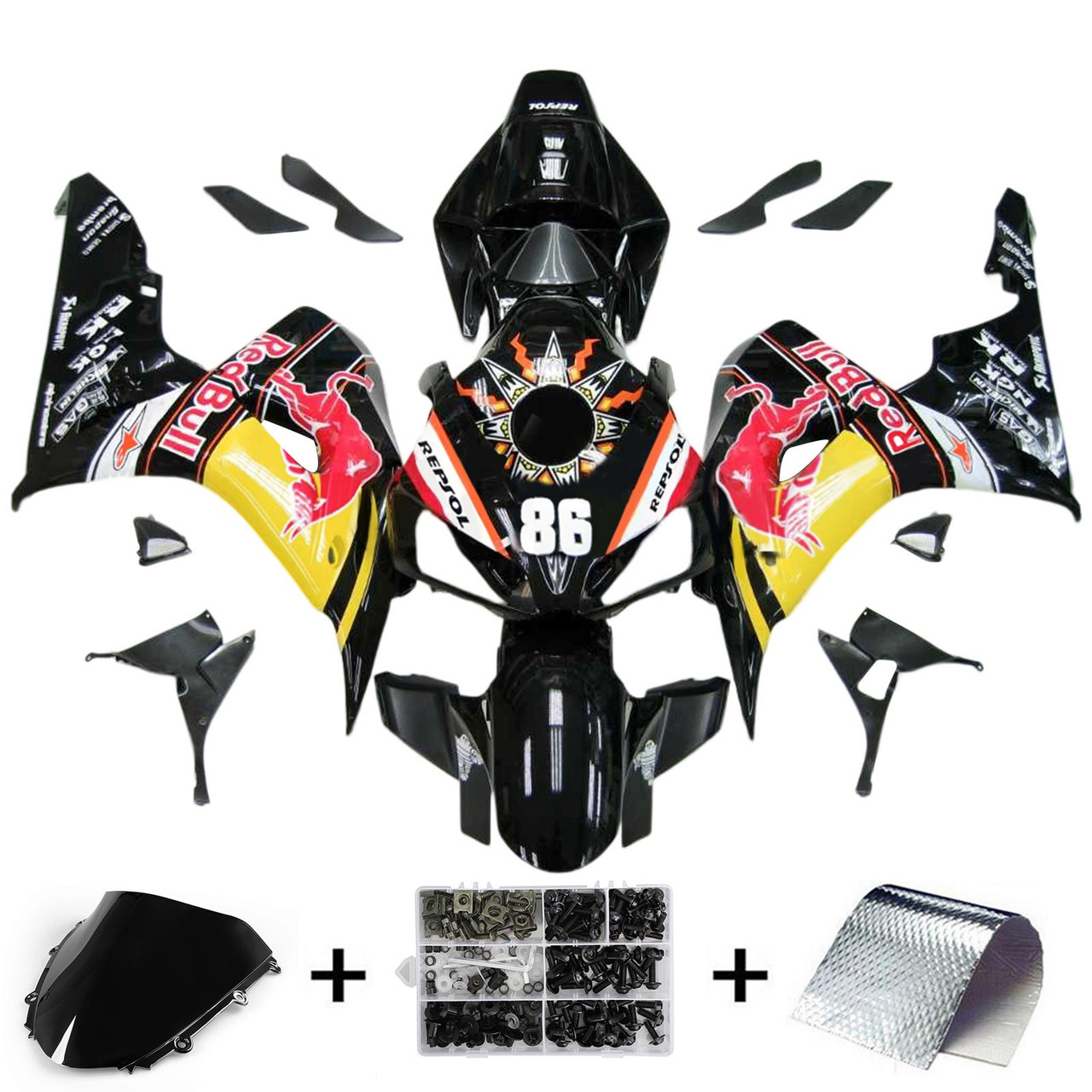 2006-2007 Honda CBR1000RR Amotopart Fairing Kit Generic #152