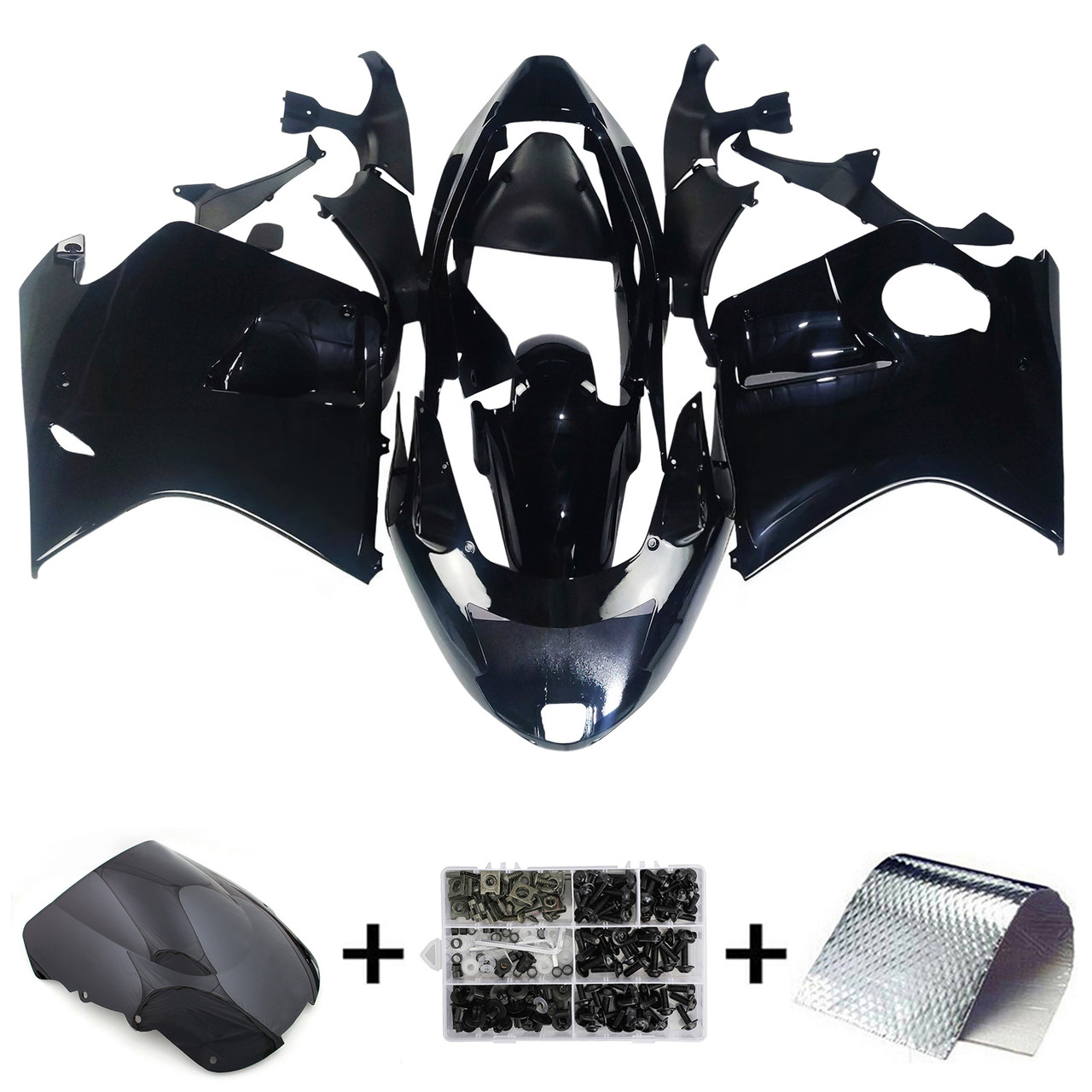 1996-2007 Honda CBR1100XX SuperBlackBird Amotopart Fairing Kit Generic #121