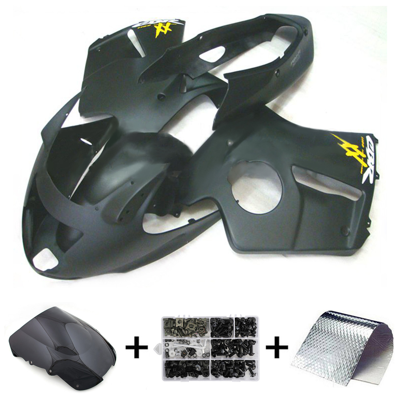 1996-2007 Honda CBR1100XX SuperBlackBird Amotopart Fairing Kit Generic #123