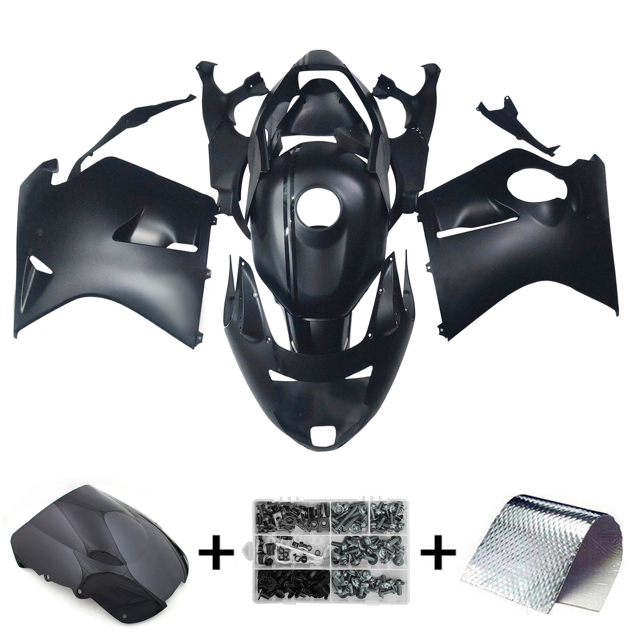 1996-2007 Honda CBR1100XX SuperBlackBird Amotopart Fairing Kit Generic #129
