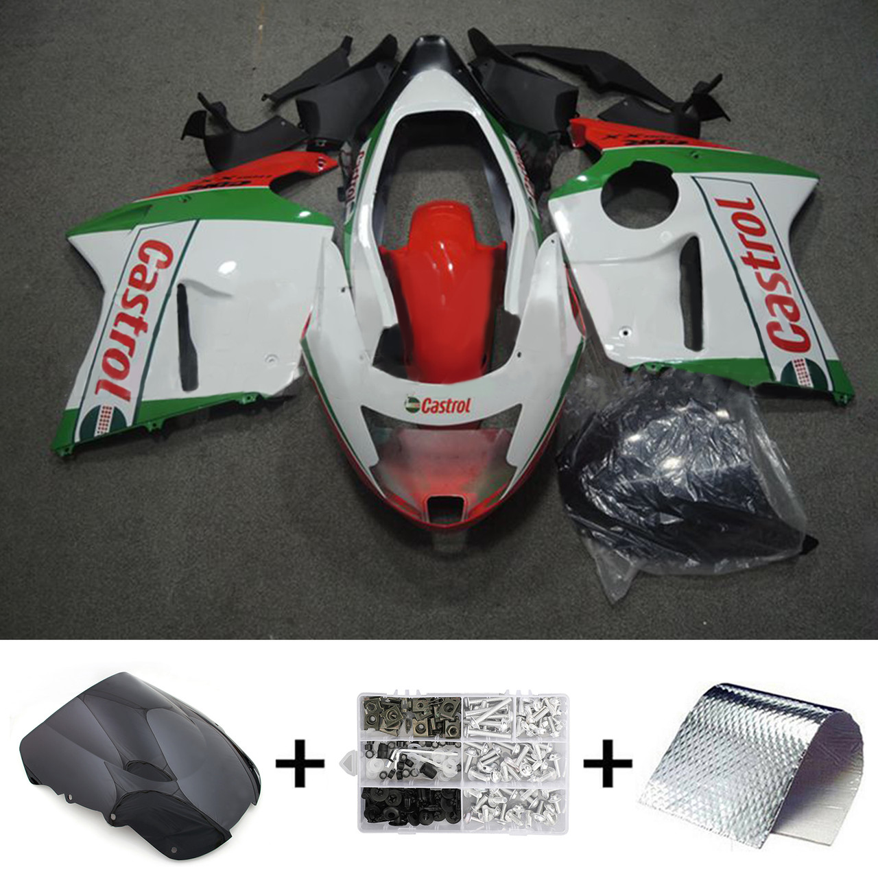 1996-2007 Honda CBR1100XX SuperBlackBird Amotopart Fairing Kit Generic #133