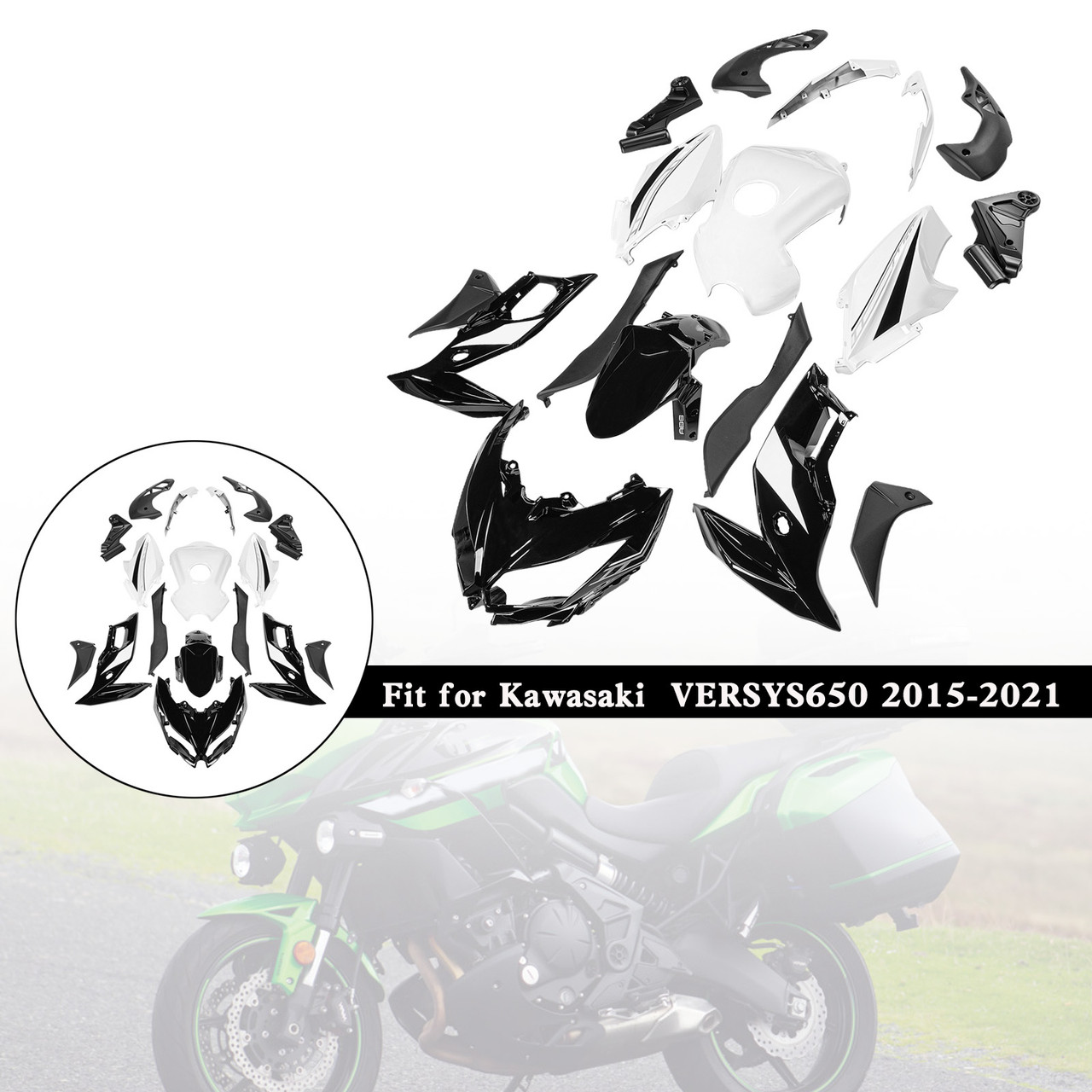2015-2021 Kawasaki VERSYS650 Amotopart Fairing Kit Generic #37