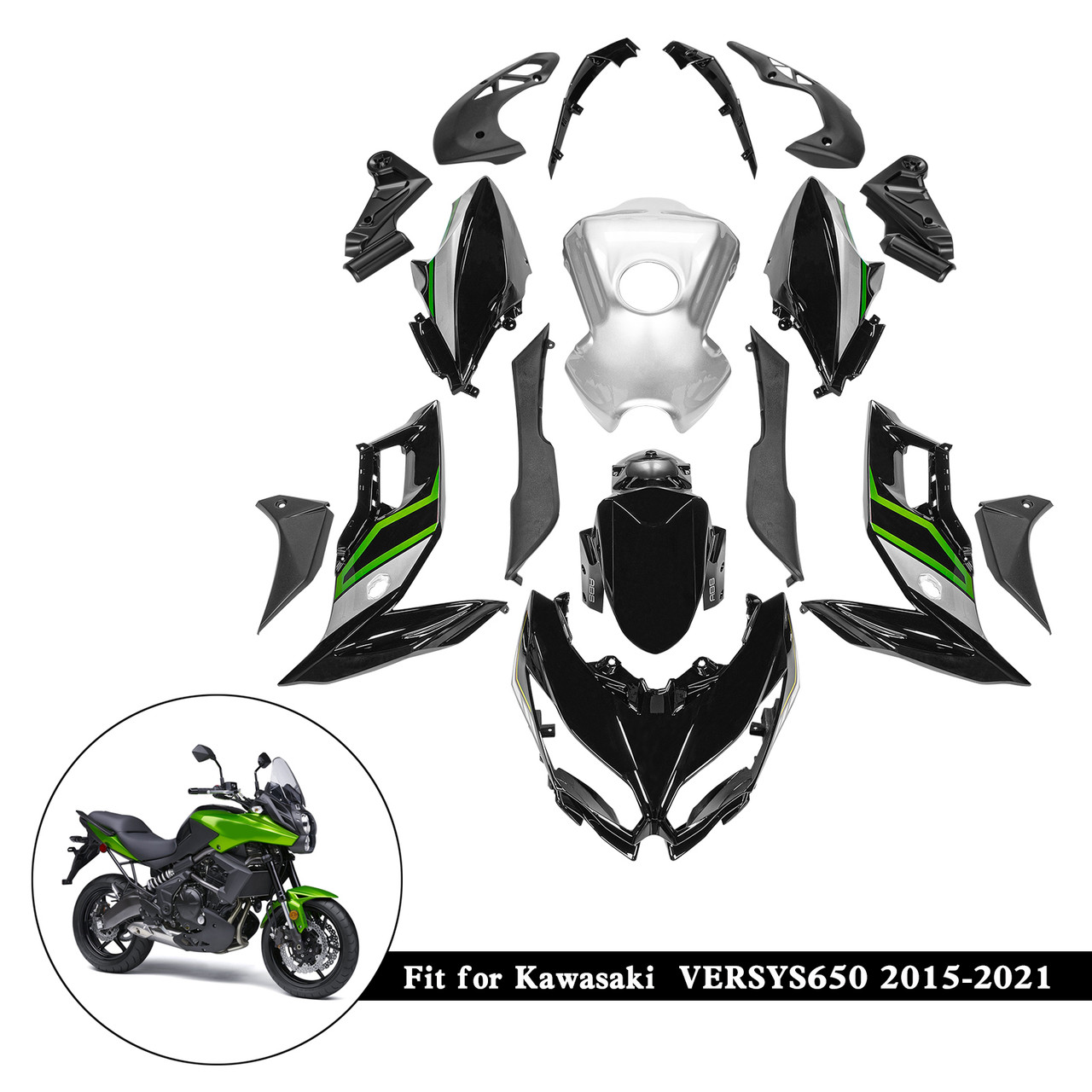 2015-2021 Kawasaki VERSYS650 Amotopart Fairing Kit Generic #38