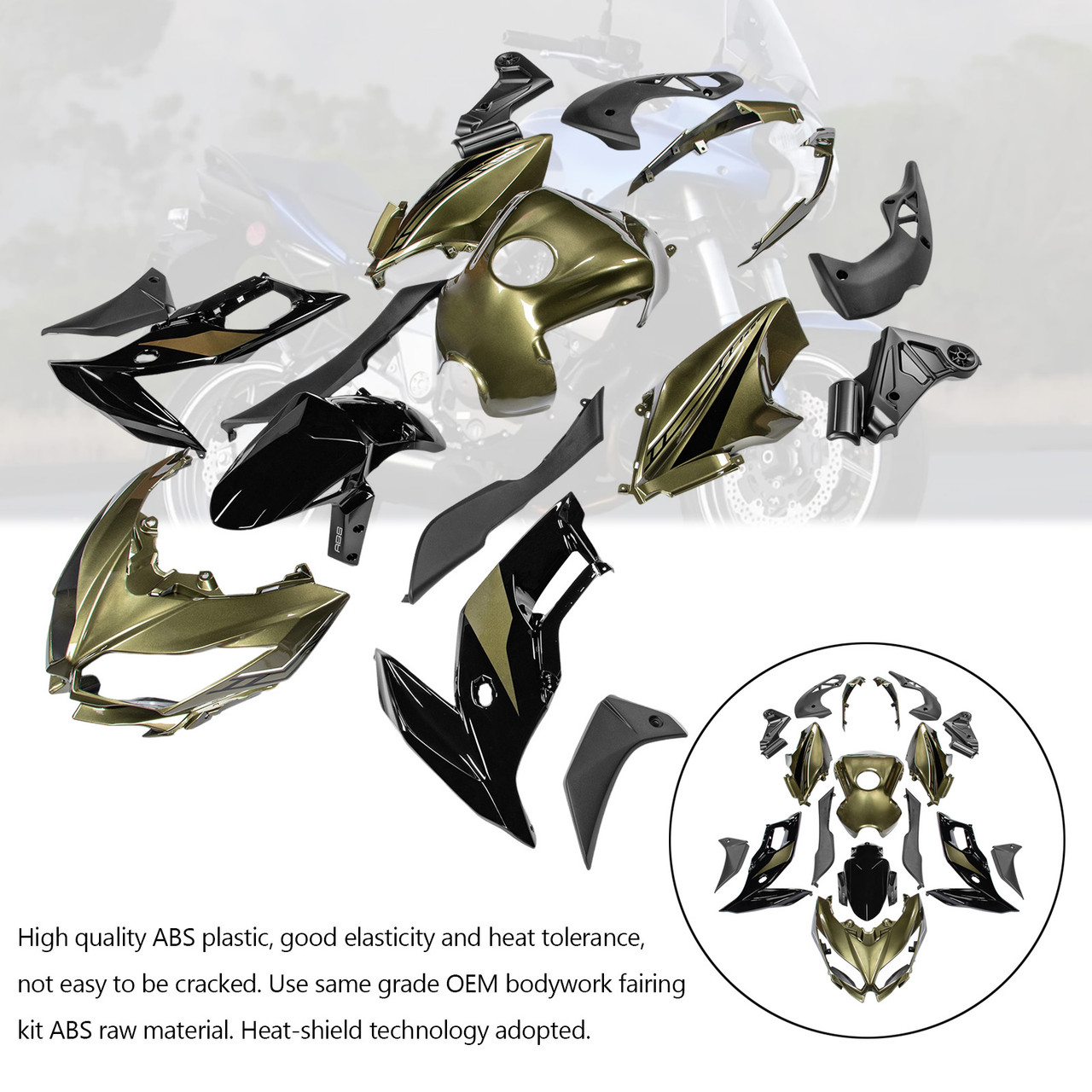 2015-2021 Kawasaki VERSYS650 Amotopart Fairing Kit Generic #39