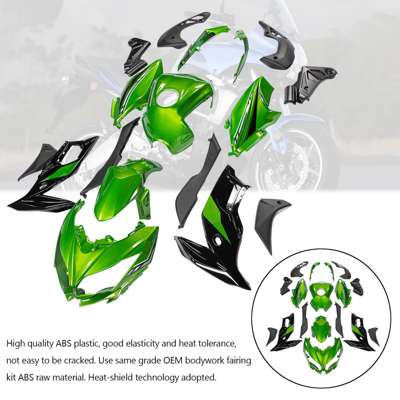 2015-2021 Kawasaki VERSYS650 Amotopart Fairing Kit Generic #40