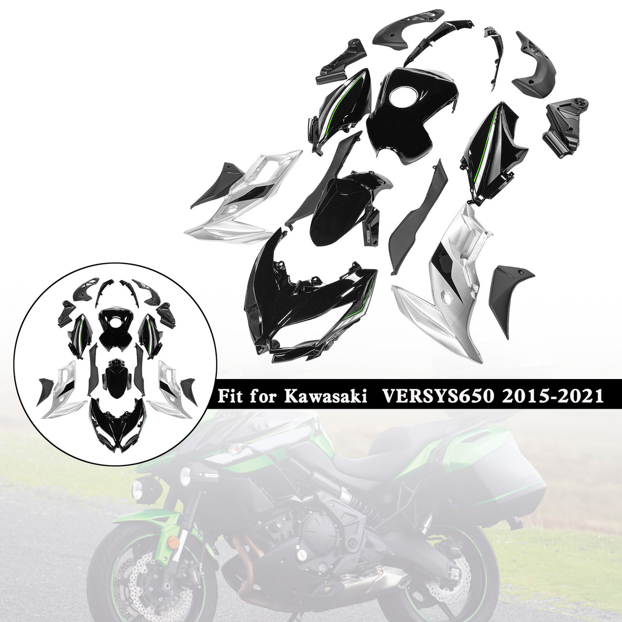 2015-2021 Kawasaki VERSYS650 Amotopart Fairing Kit Generic #41