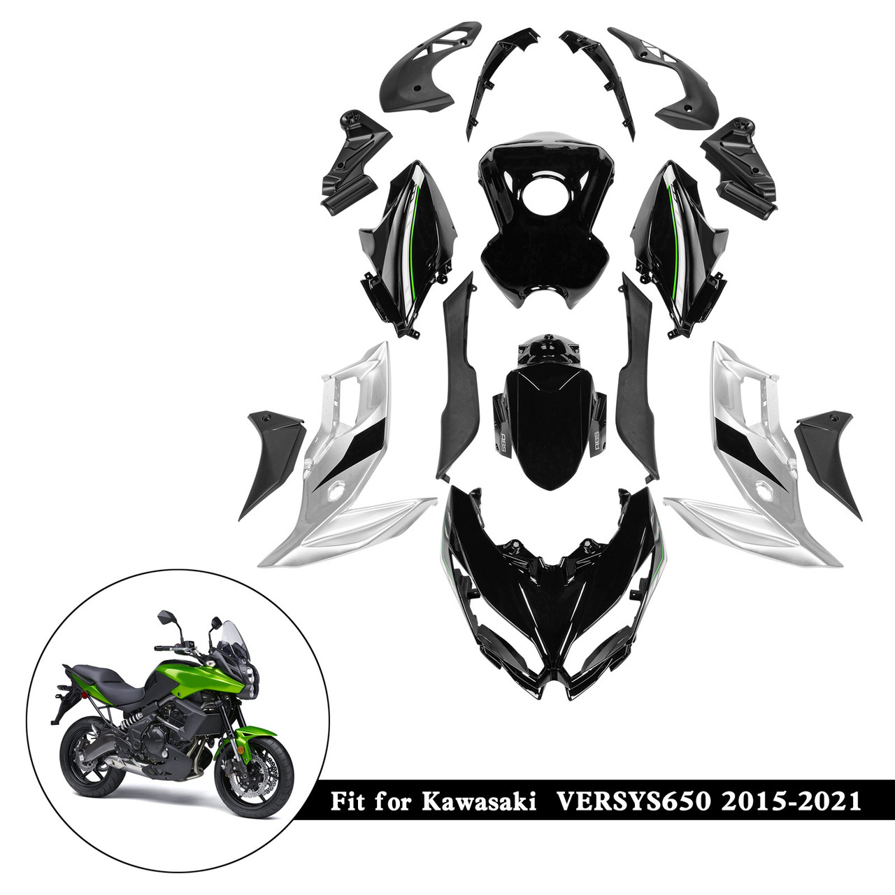 2015-2021 Kawasaki VERSYS650 Amotopart Fairing Kit Generic #41