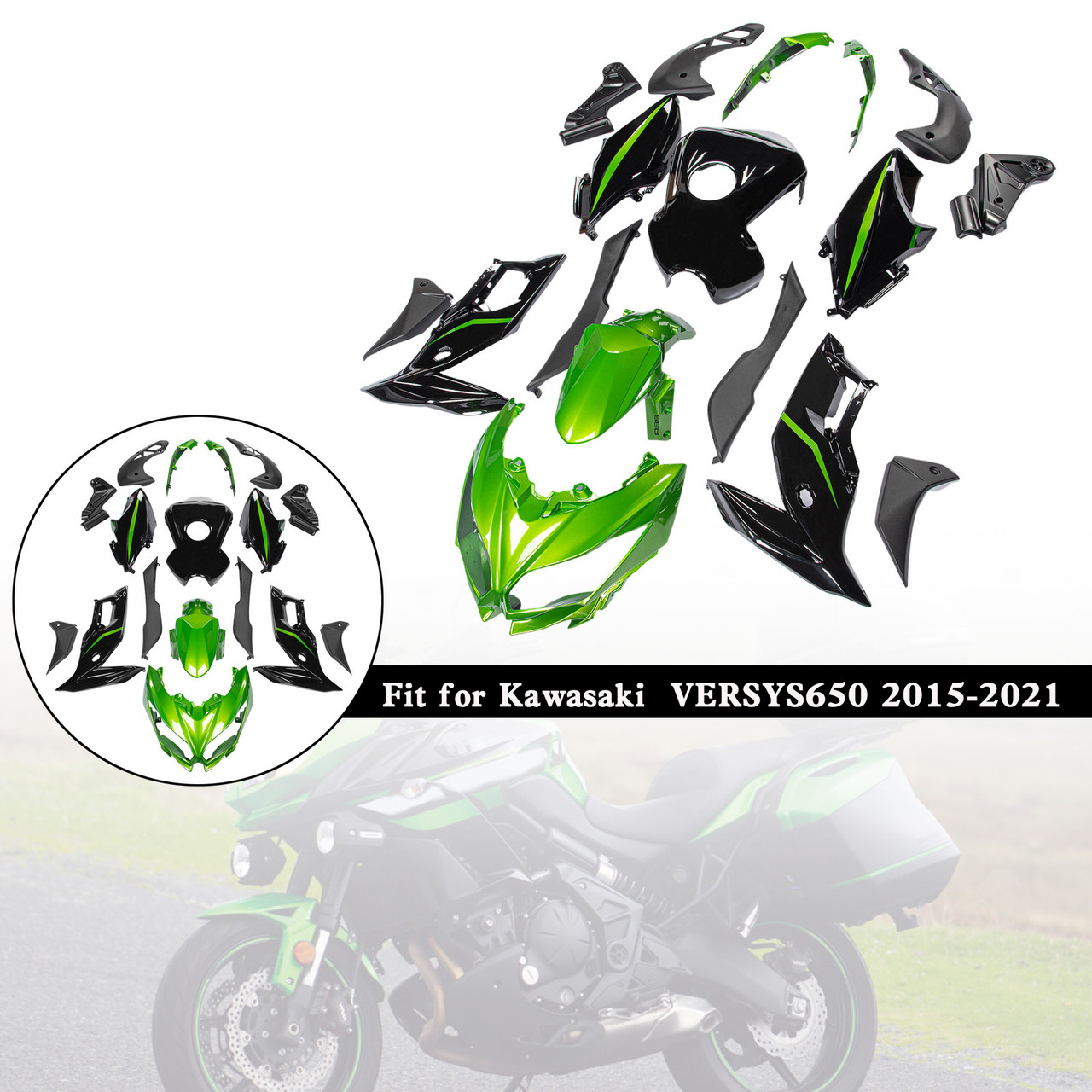 2015-2021 Kawasaki VERSYS650 Amotopart Fairing Kit Generic #42