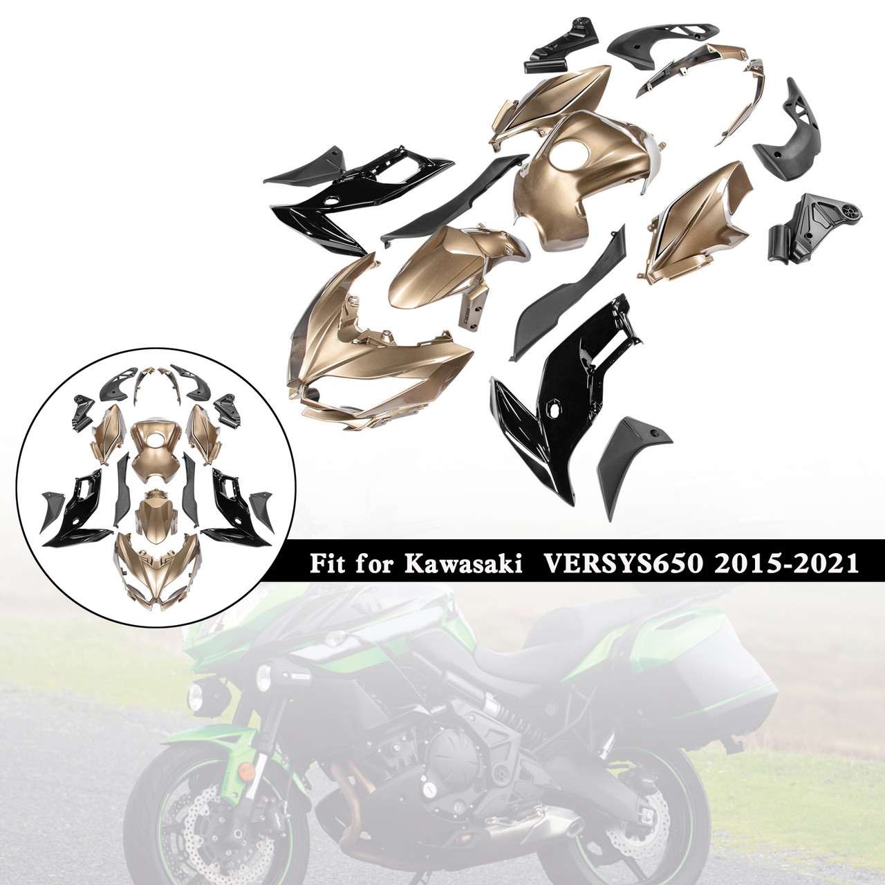 2015-2021 Kawasaki VERSYS650 Amotopart Fairing Kit Generic #43