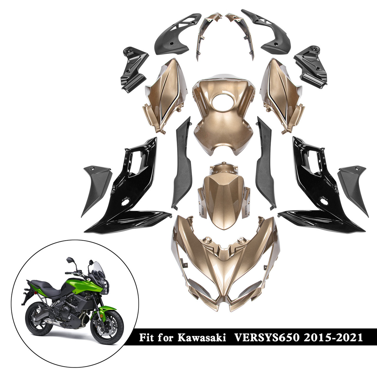 2015-2021 Kawasaki VERSYS650 Amotopart Fairing Kit Generic #43