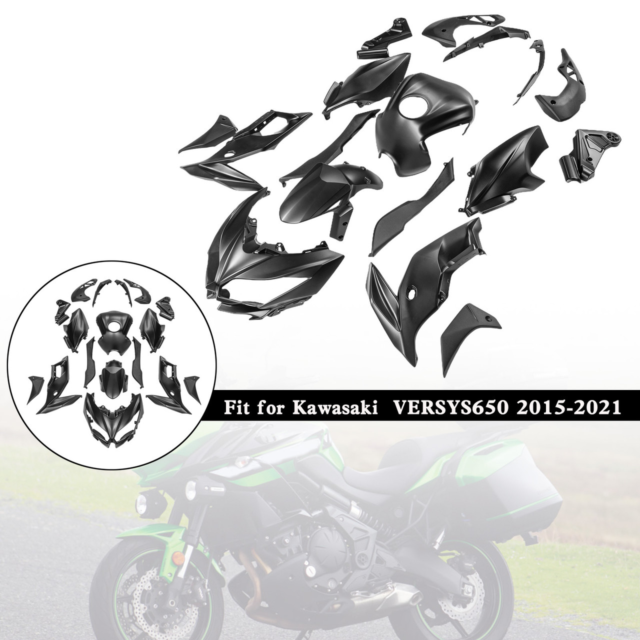 2015-2021 Kawasaki VERSYS650 Amotopart Fairing Kit Generic #47