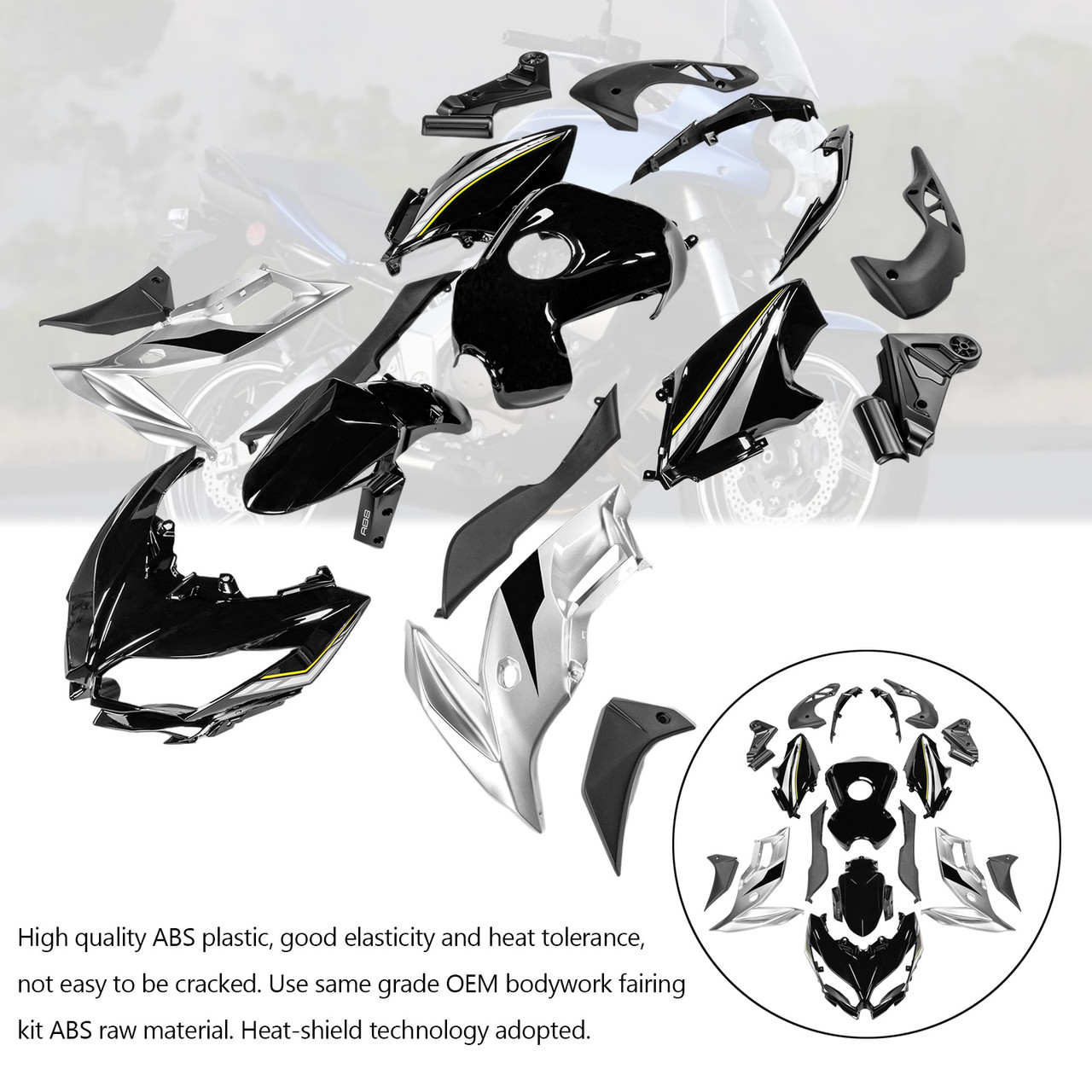 2015-2021 Kawasaki VERSYS650 Amotopart Fairing Kit Generic #48