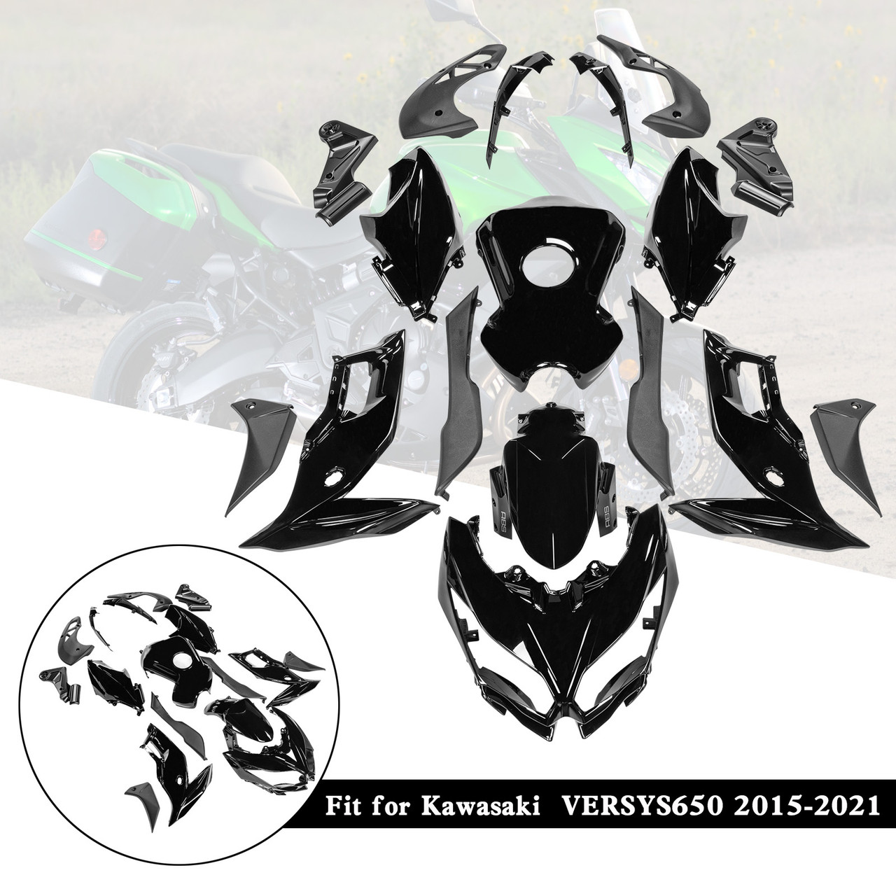 2015-2021 Kawasaki VERSYS650 Amotopart Fairing Kit Generic #49