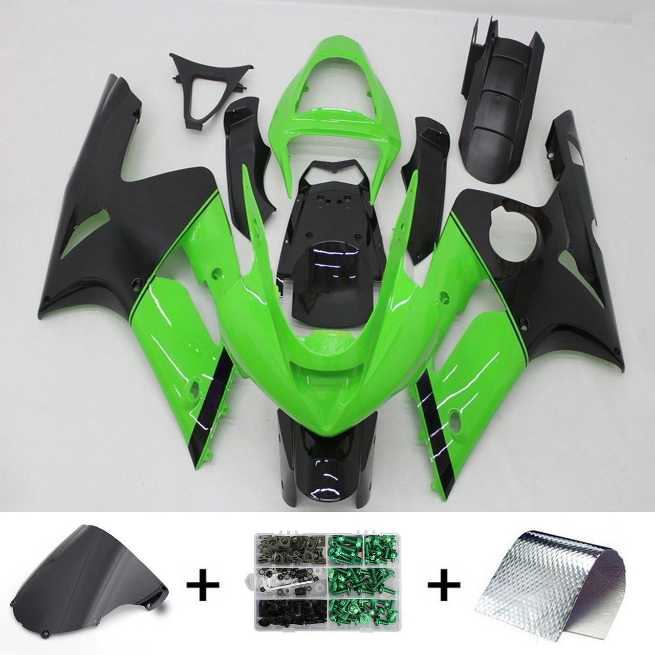 2003-2004 Kawasaki ZX6R 636 Amotopart Fairing Kit Generic #123