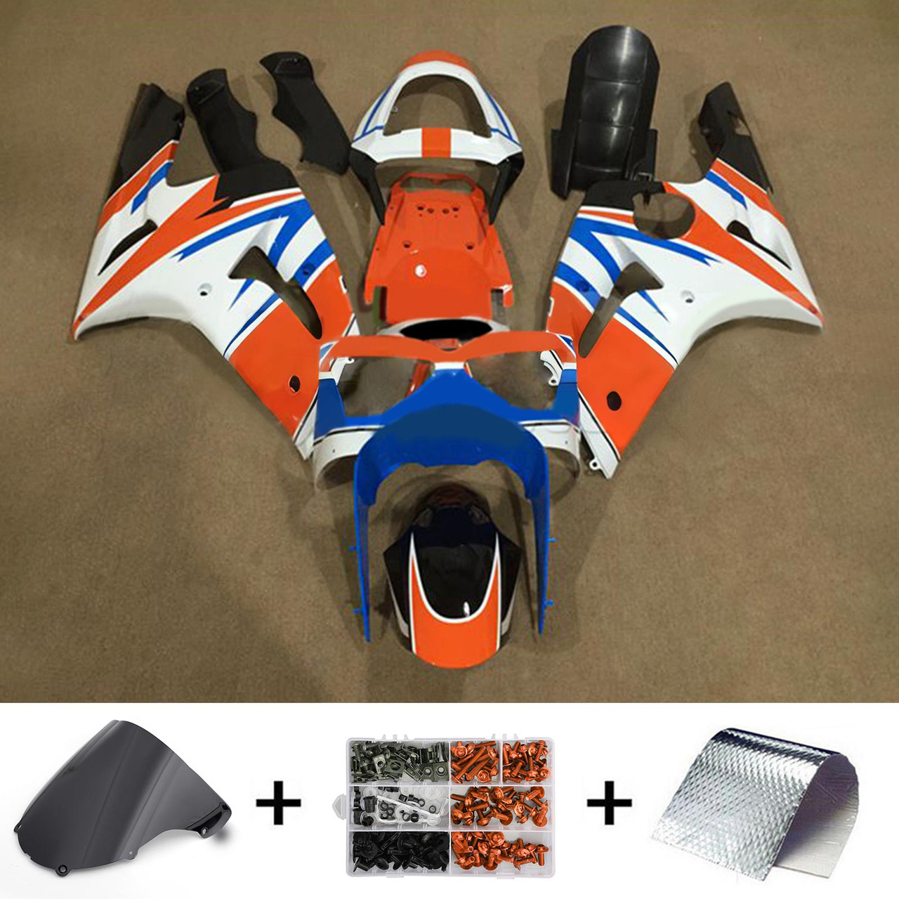 2003-2004 Kawasaki ZX6R 636 Amotopart Fairing Kit Generic #126