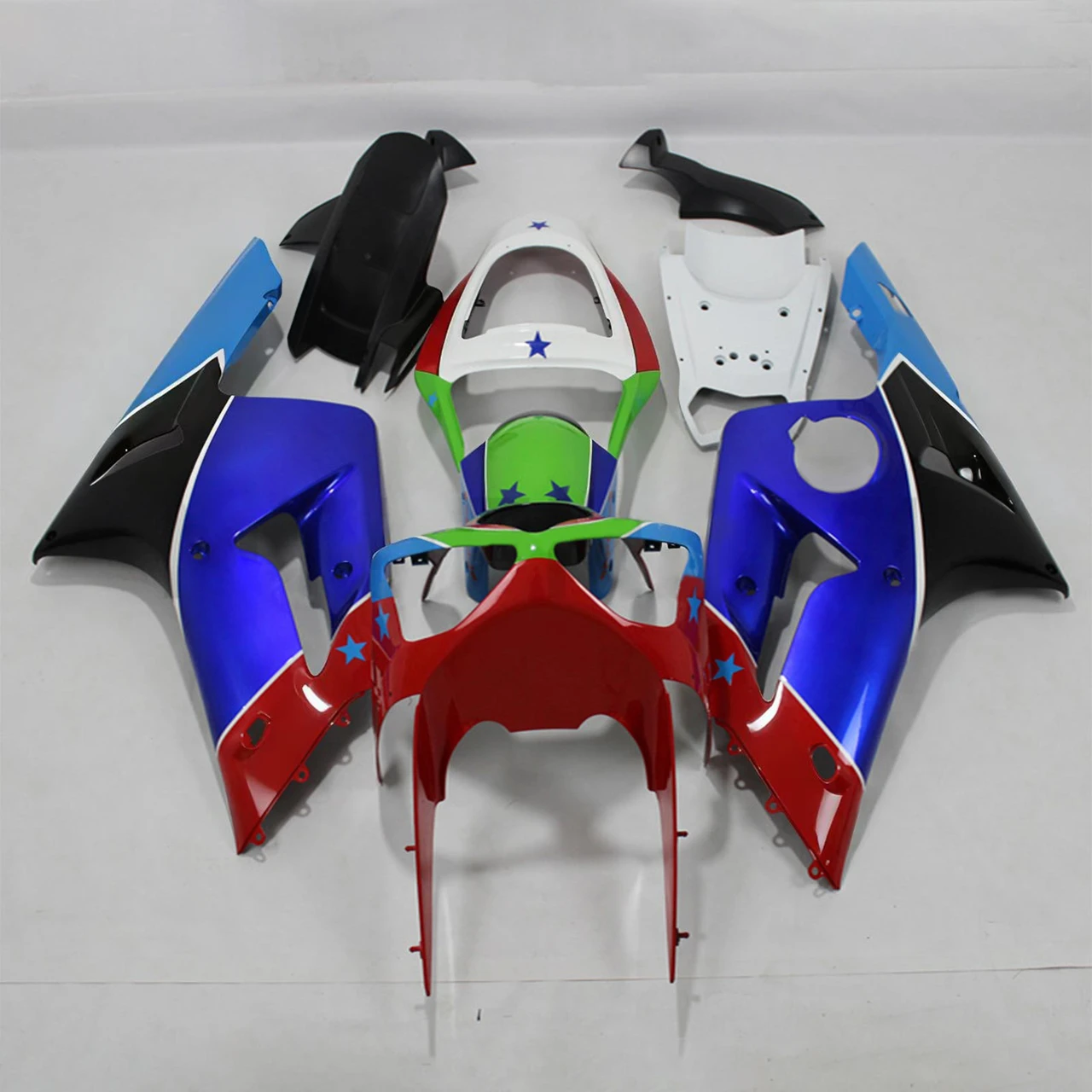 2003-2004 Kawasaki ZX6R 636 Amotopart Fairing Kit Generic #127