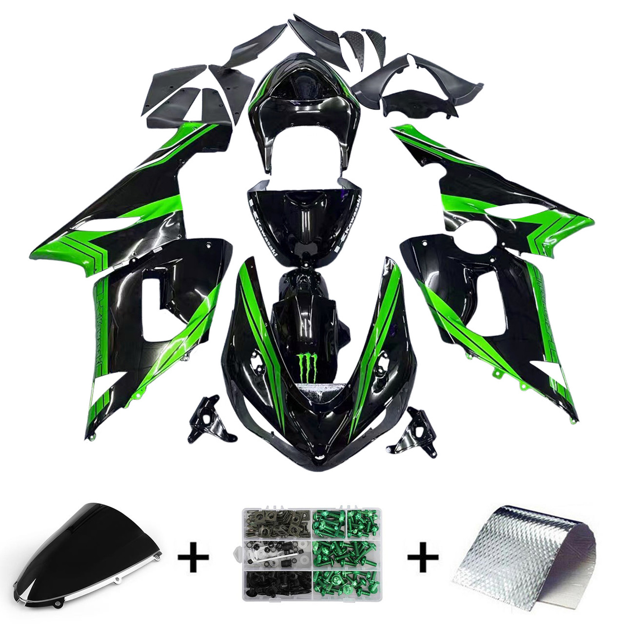 2005-2006 Kawasaki ZX6R 636 Amotopart Fairing Kit Generic #35