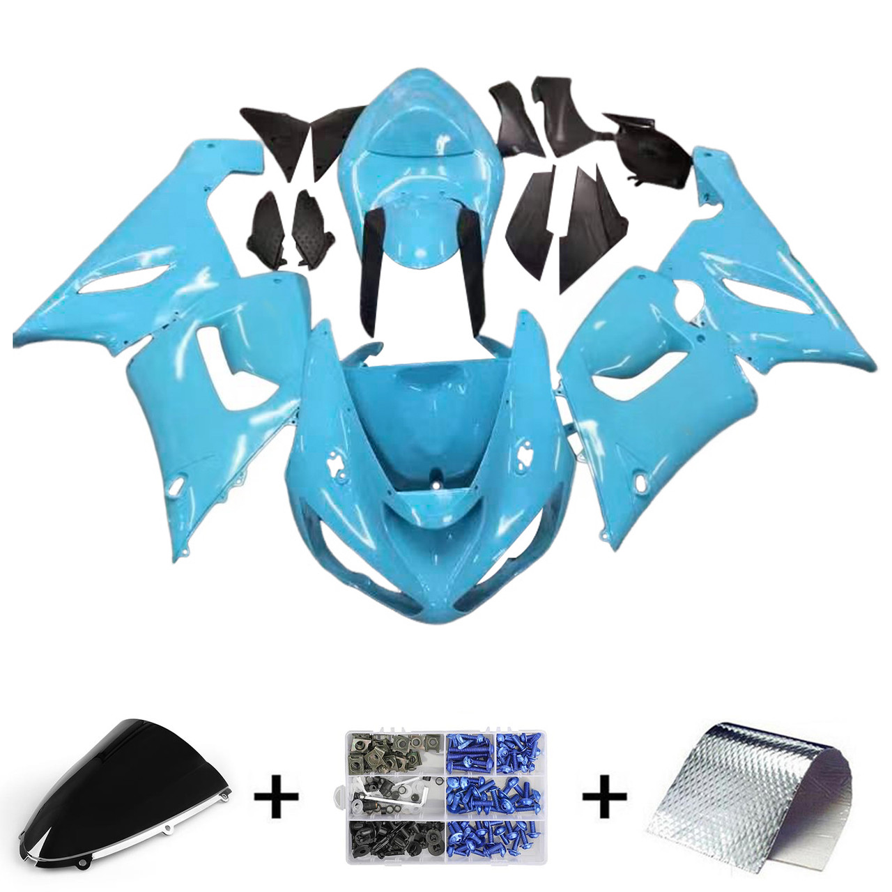 2005-2006 Kawasaki ZX6R 636 Amotopart Fairing Kit Generic #40