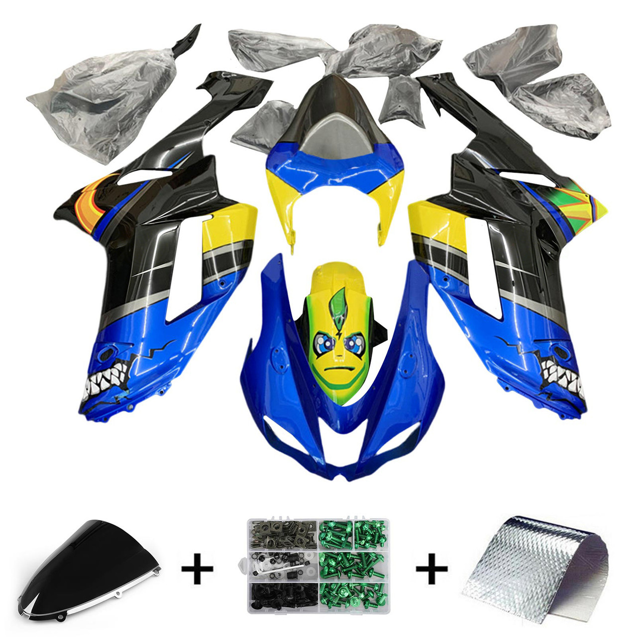 2007-2008 Kawasaki ZX6R 636 Amotopart Fairing Kit Generic #27