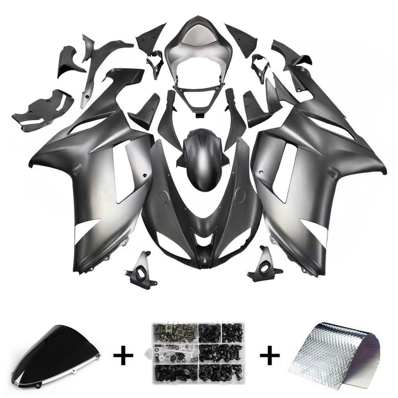 2007-2008 Kawasaki ZX6R 636 Amotopart Fairing Kit Generic #28