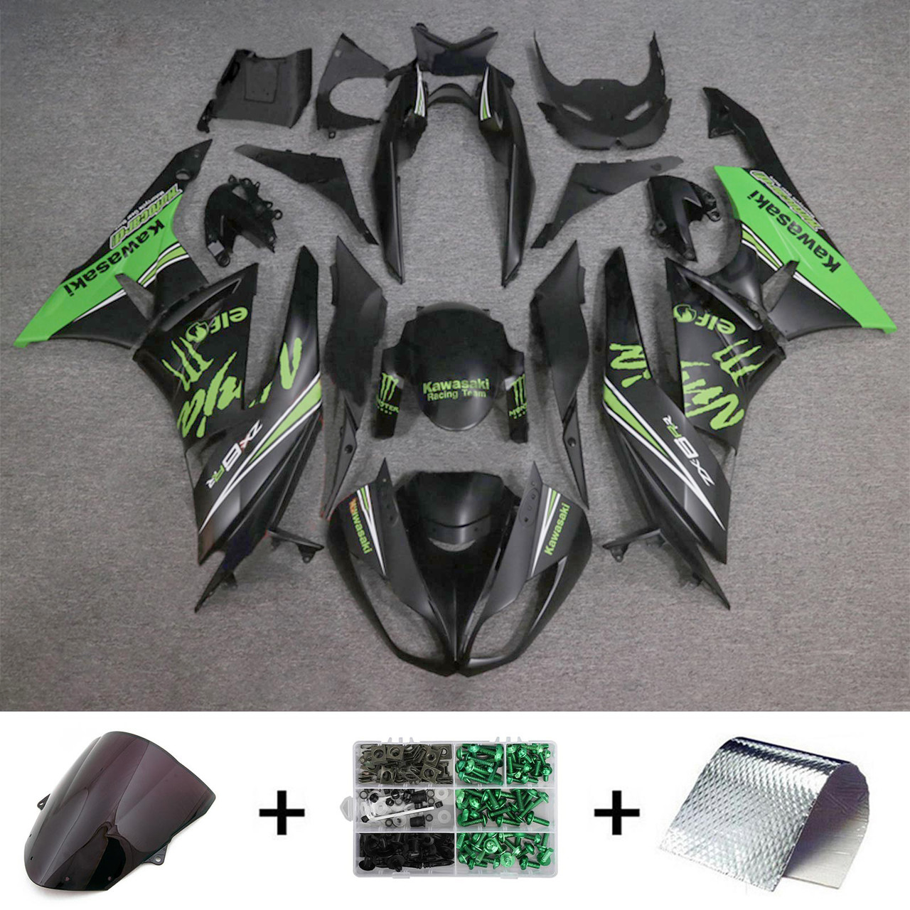 2009-2012 Kawasaki ZX6R 636 Amotopart Fairing Kit Generic #146