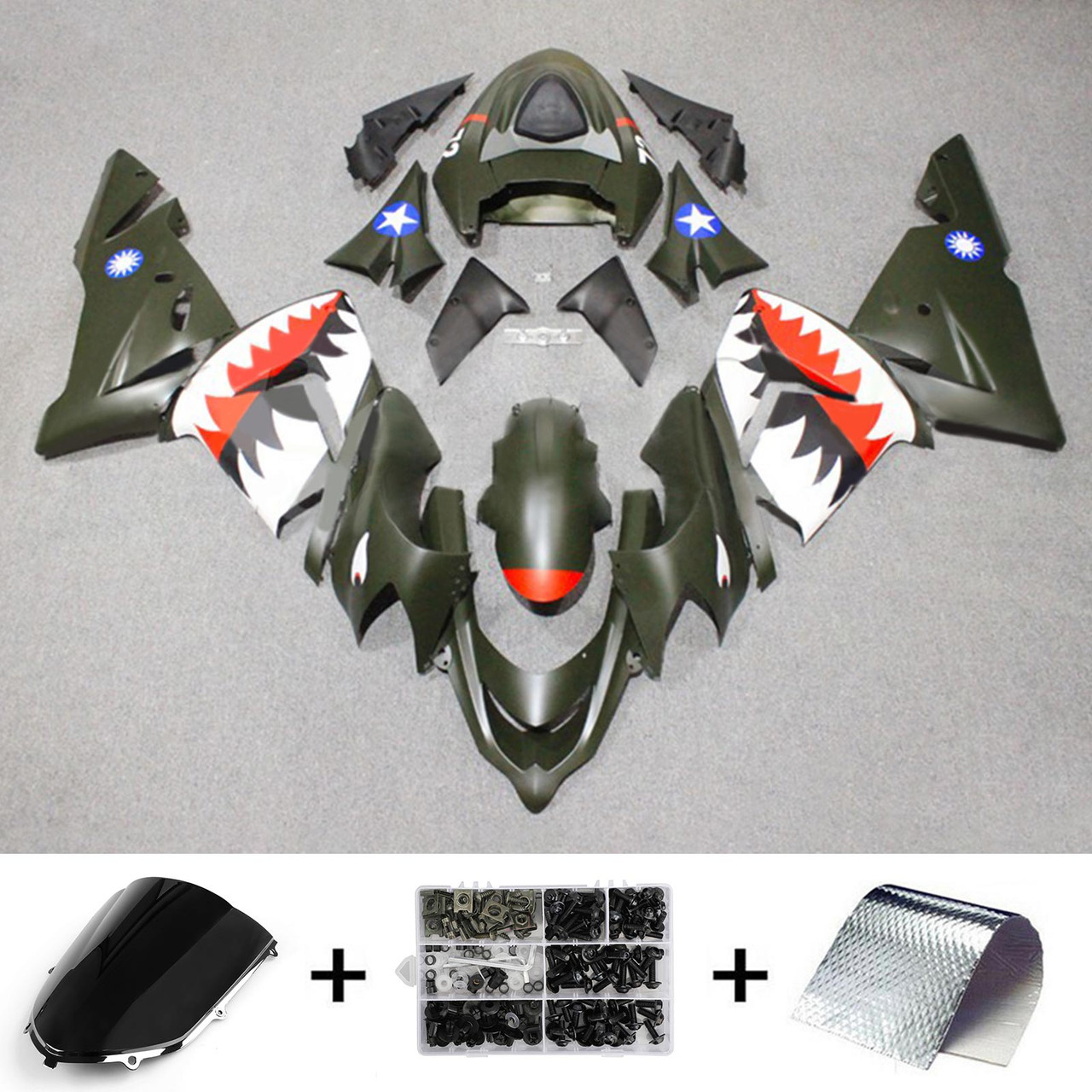 2000-2001 Kawasaki ZX9R Amotopart Fairing Kit Generic #133