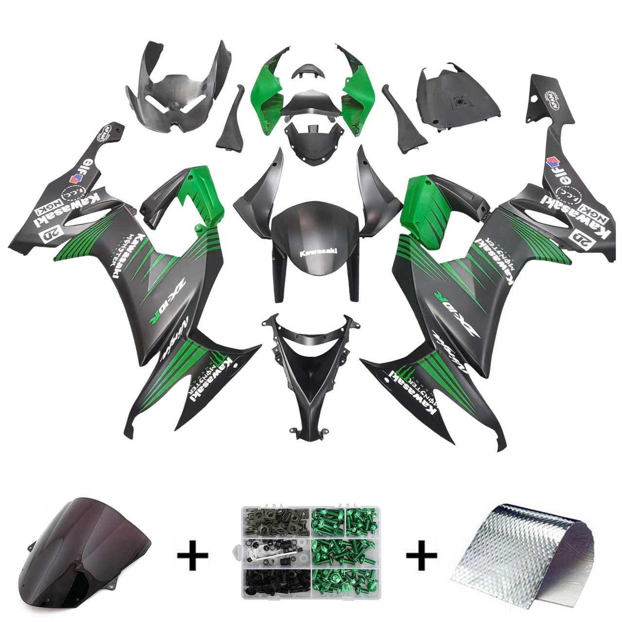 2008-2010 Kawasaki ZX10R Amotopart Fairing Kit Generic #123 2008-2010 Kawasaki ZX10R Amotopart Fairing Kit Generic #123
