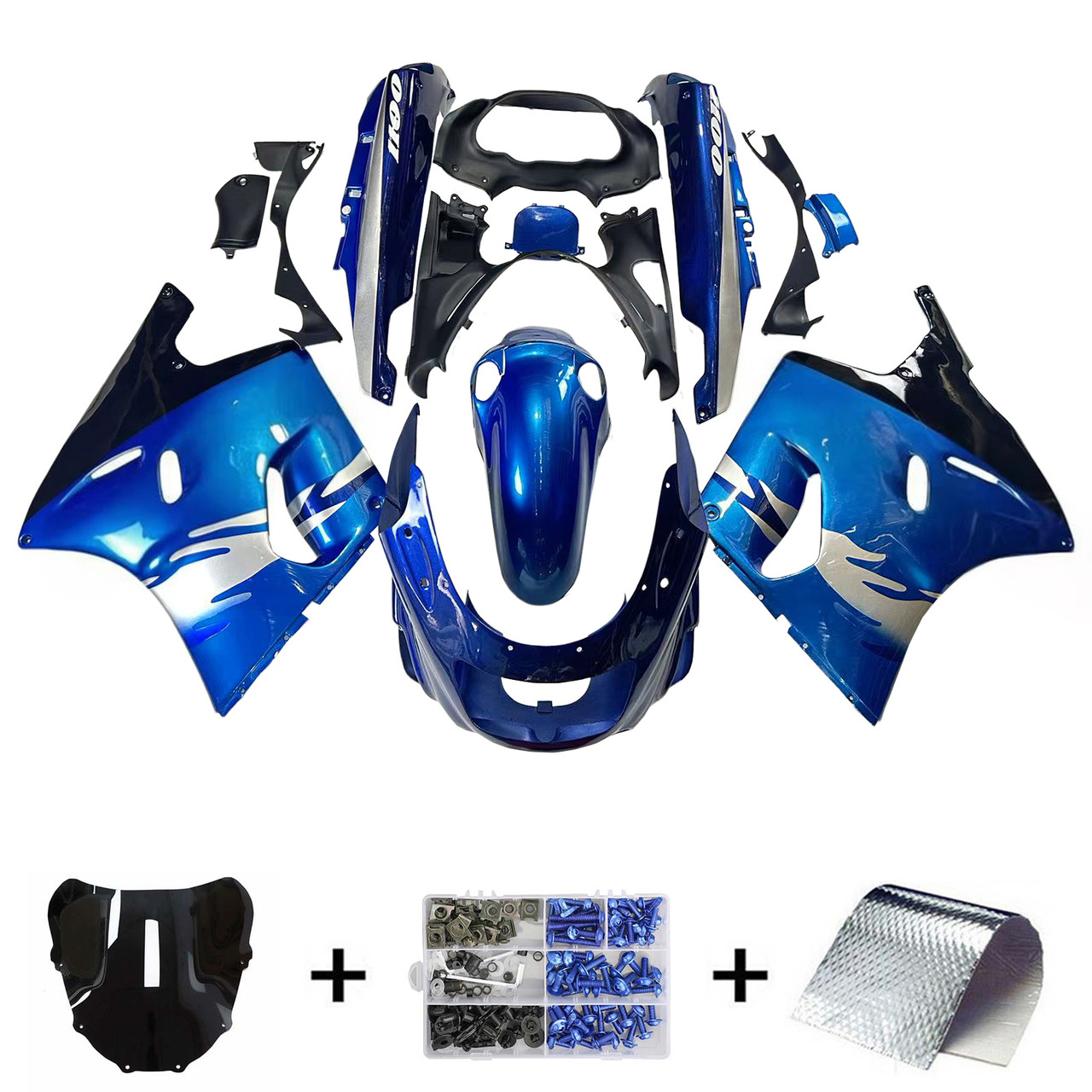 1993-2003 Kawasaki ZZR1100 Amotopart Fairing Kit Generic #112