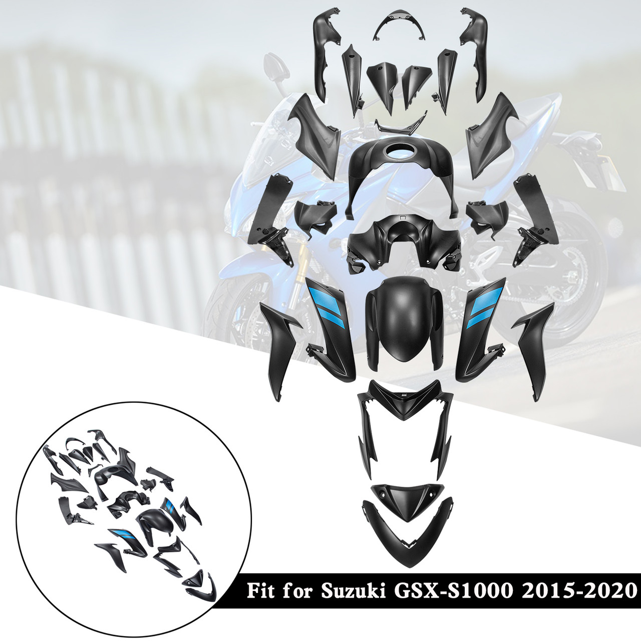 2015-2020 Suzuki GSX-S1000 Amotopart Fairing Kit Generic #37