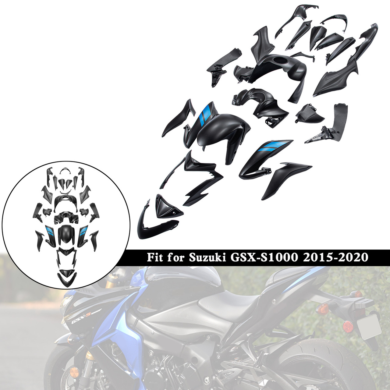 2015-2020 Suzuki GSX-S1000 Amotopart Fairing Kit Generic #37