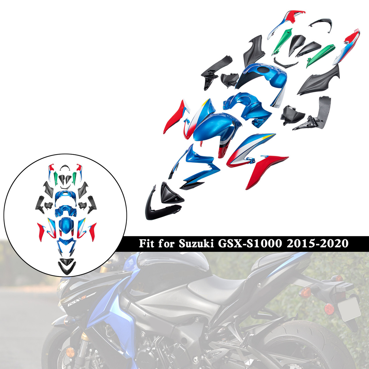 2015-2020 Suzuki GSX-S1000 Amotopart Fairing Kit Generic #44