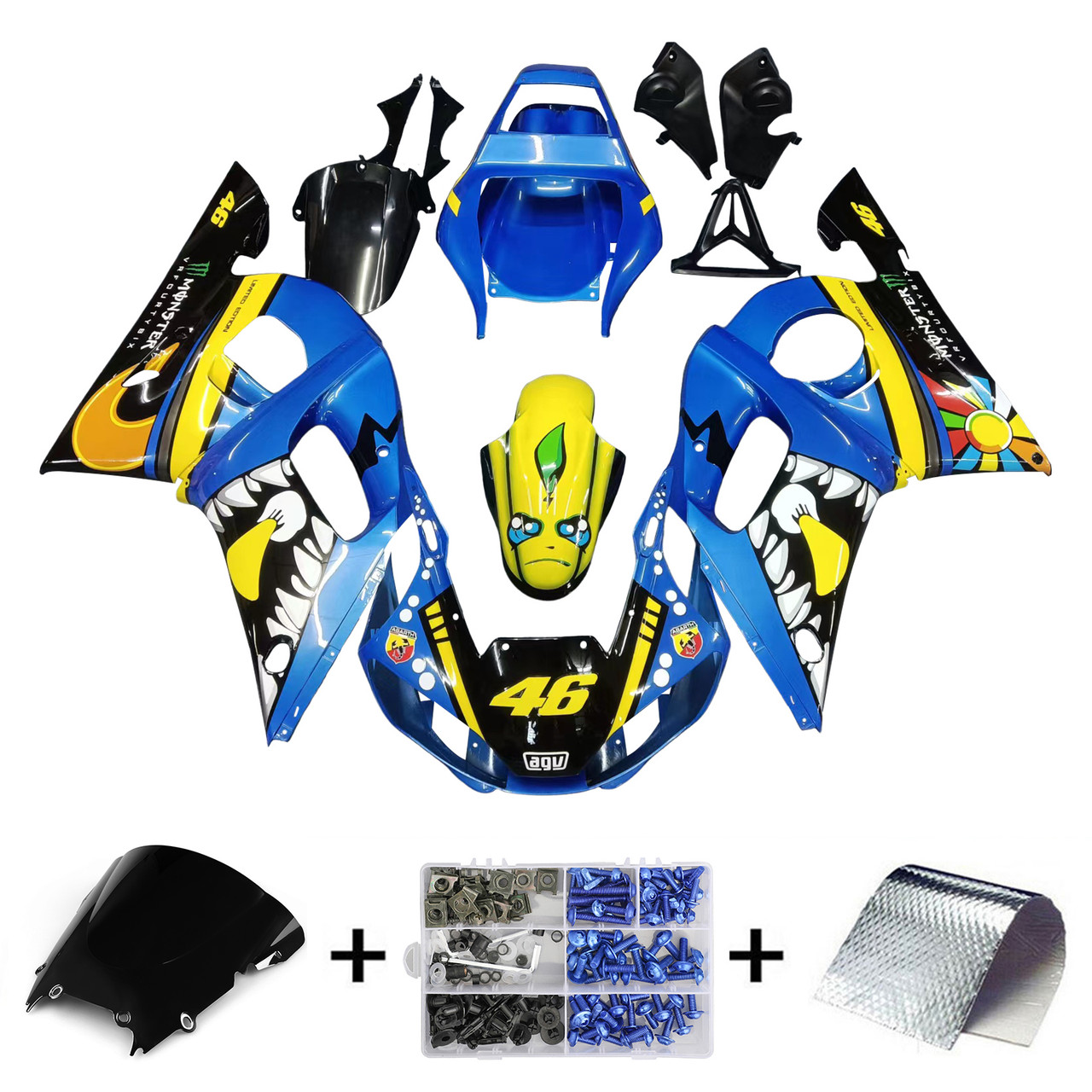 1998-2002 Yamaha YZF 600 R6 Amotopart Fairing Kit Generic #39