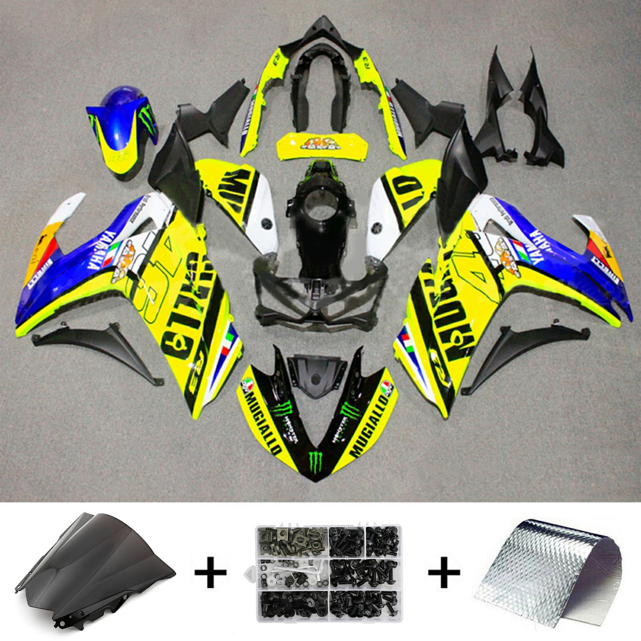 2014-2018 Yamaha YZF R3 Amotopart Fairing Kit Generic #148