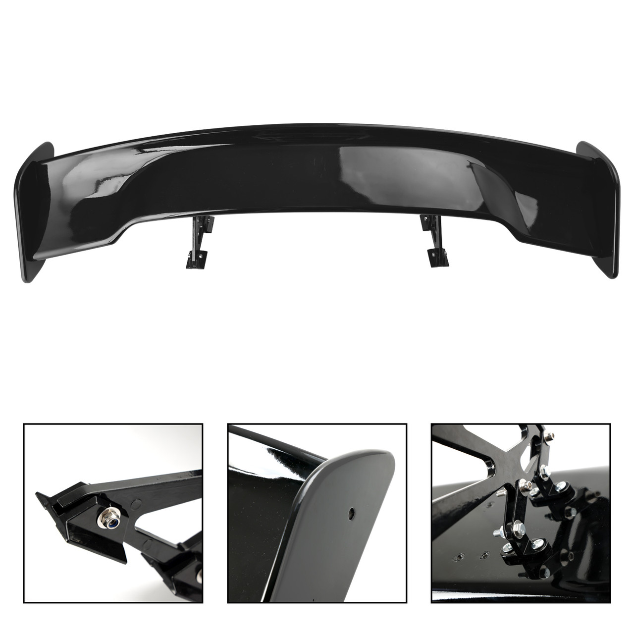 57" 145cm Universal Racing GT Style Down Force Trunk Spoiler Wing Glossy Black